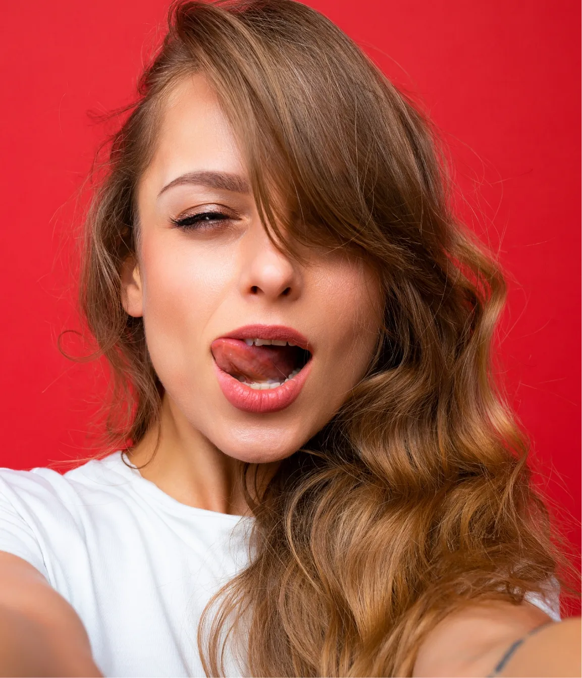 close up portrait of sexy nice looking attractive utc